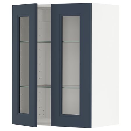 Навесной шкаф, полки, 2 стеклянные двери IKEA METOD МЕТОД 294.610.10