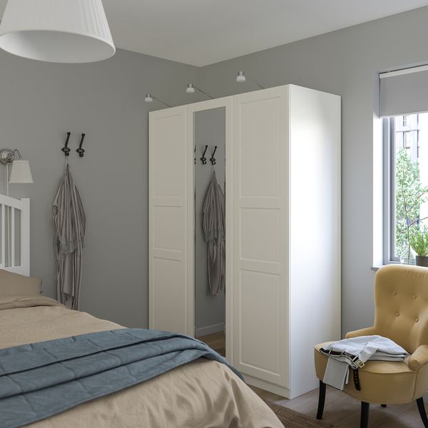 Зеркальная дверь, белый, 50x195 см IKEA TYSSEDAL ТИССЕДАЛЬ 004.522.47 - фото 3