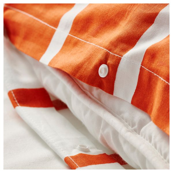 Пододеяльник и 2 наволочки ТУВБРЭККА, оранжевый, белый - фото 2
