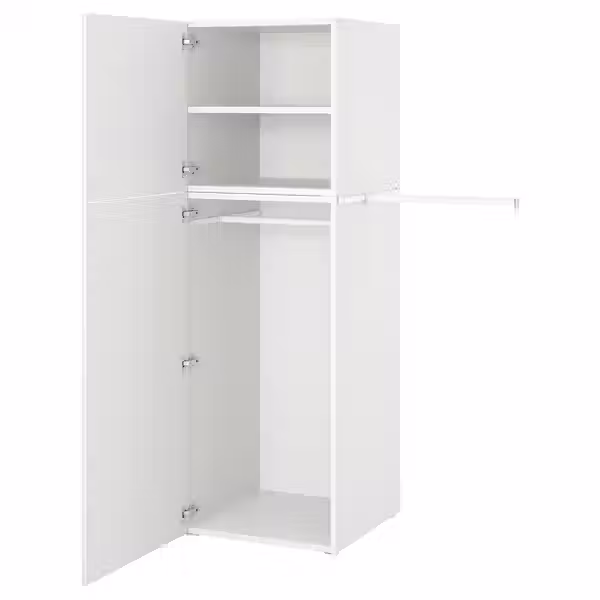 PLATSA Гардероб 2-дверный - белый/Fonnes белый 90-107x57x181 см - фото 1