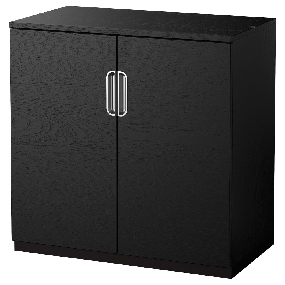 Шкаф с дверями ГАЛАНТ, черно-коричневый (80x80 см) - фото 1