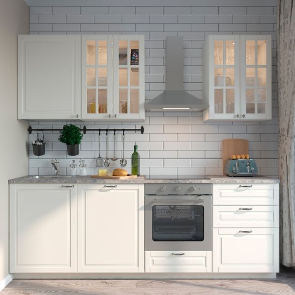 Кухня, белый/Будбин белый 240x60x228 см IKEA METOD МЕТОД 594.169.50 - схема-чертеж с размерами