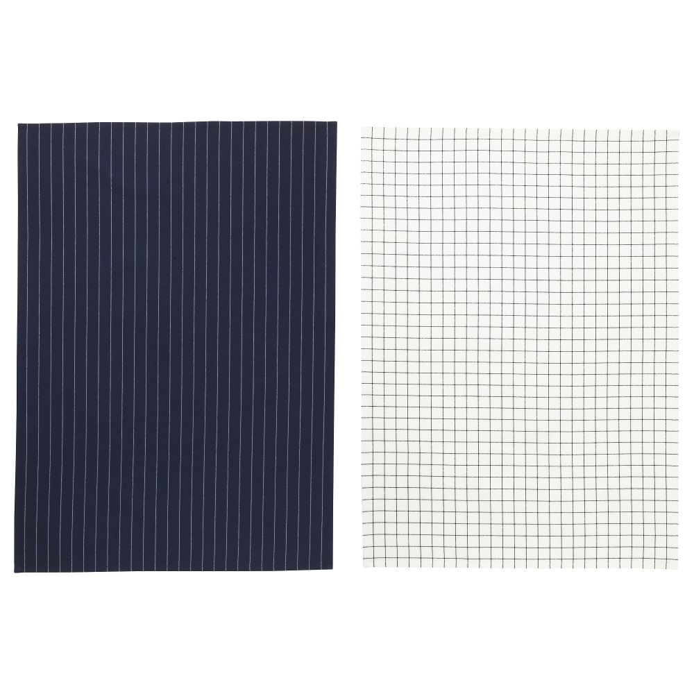 Полотенце кухонное ИКЕА/365+, синий, белый (50x70 см) - фото 1