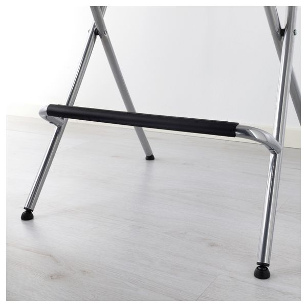 Стул барный, складной ФРАНКЛИН, белый, серебристый - фото 8