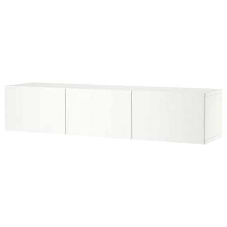 Тумба под ТВ, с дверцами, белый/ТИММЕРВИКЕН белый 180x42x38 см IKEA BESTÅ БЕСТО 394.328.52