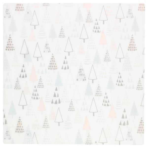 Салфетка под прибор ВИНТЕР 2015, белый в форме дерева (37x37 см) - схема-чертеж с размерами