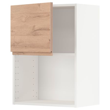 Навесной шкаф для СВЧ-печи, 60x80 см, белый, Voxtorp под дуб IKEA METOD МЕТОД 794.635.87