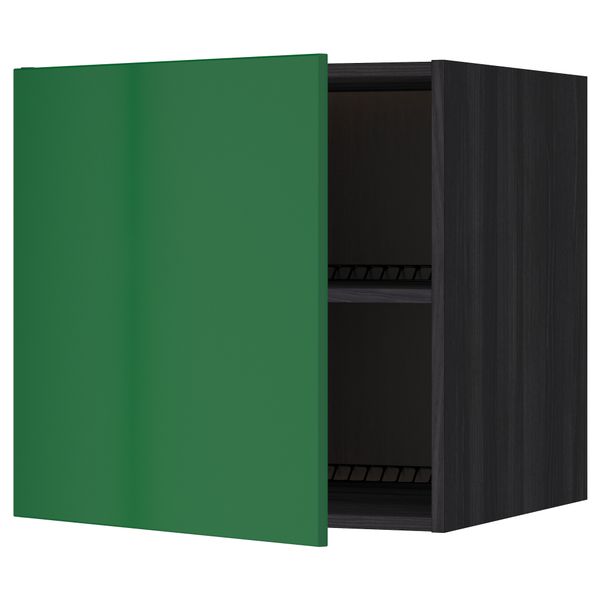 Верхний шкаф на холодильник, морозильник МЕТОД, черный, Флэди зеленый - схема-чертеж с размерами