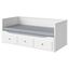 HEMNES Кушетка с 2 матрасами/3ящиками - белый/Ågotnes жесткий 80x200 см