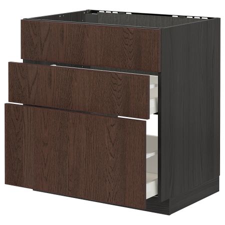 Шкаф для Варочная панели, вытяжка, ящик, 80x60 cm IKEA METOD МЕТОД, MAXIMERA МАКСИМЕРА 594.055.17