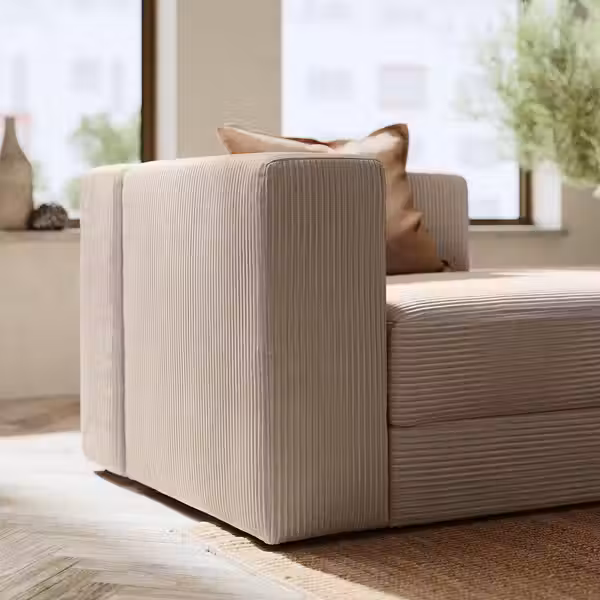 JÄTTEBO Модульная козетка, правая - с подлокотником/самласа серо-бежевый - фото 4