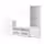 BRIMNES / BURHULT Шкаф для ТВ, комбинация - белый 258x41x190 см