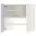 METOD Навесной шкаф д/вытяжки/полка/дверь - белый/Aspudden светло-серый 60x60 см