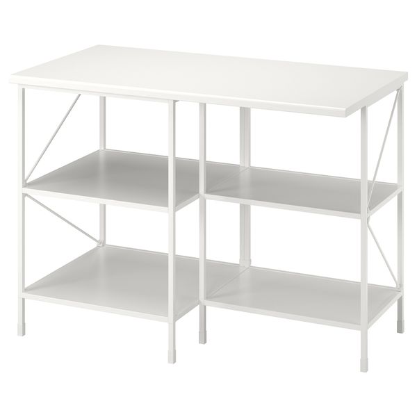 Стол разделочный, белый, 123x63.5x91 см IKEA BEGIVENHET БЕГИВЕНХЕТ 593.315.69 - фото 1