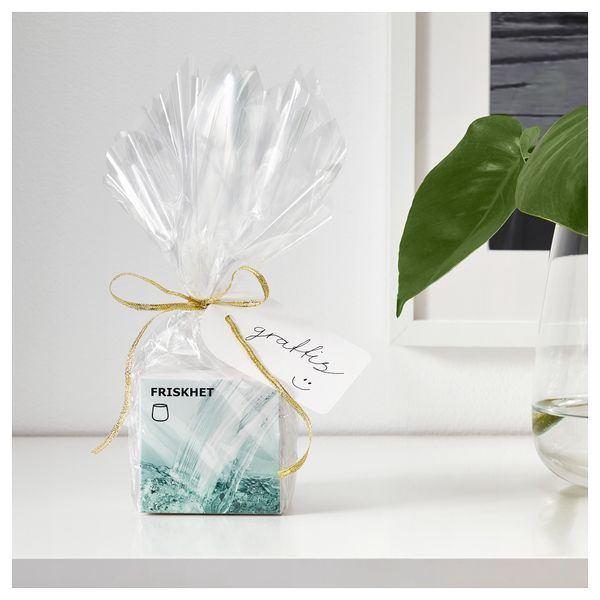 Ароматическая свеча в стакане ФРИСКХЕТ, бирюзовый Водный поток, бирюзовый (7.5 см) - фото 4