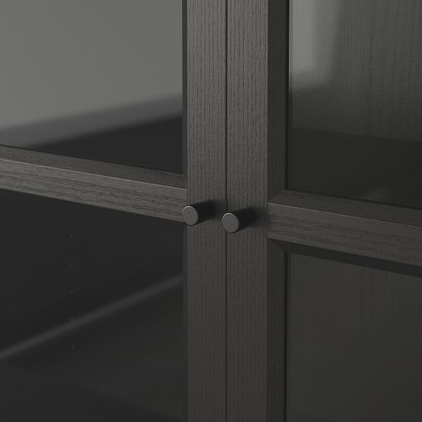 Стеллаж, черно-коричневый 80x30x202 см IKEA BILLY БИЛЛИ / OXBERG ОКСБЕРГ 292.435.50 - схема-чертеж с размерами