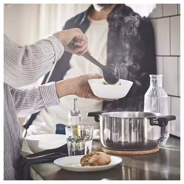 MIDDAGSMAT Кастрюля с крышкой - прозрачное стекло/нержавеющ сталь 3 л - фото 6