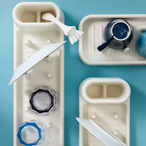 STÄMLING СТЭМЛИНГ Сушилка посудная - белый с оттенком 48 см - схема-чертеж с размерами