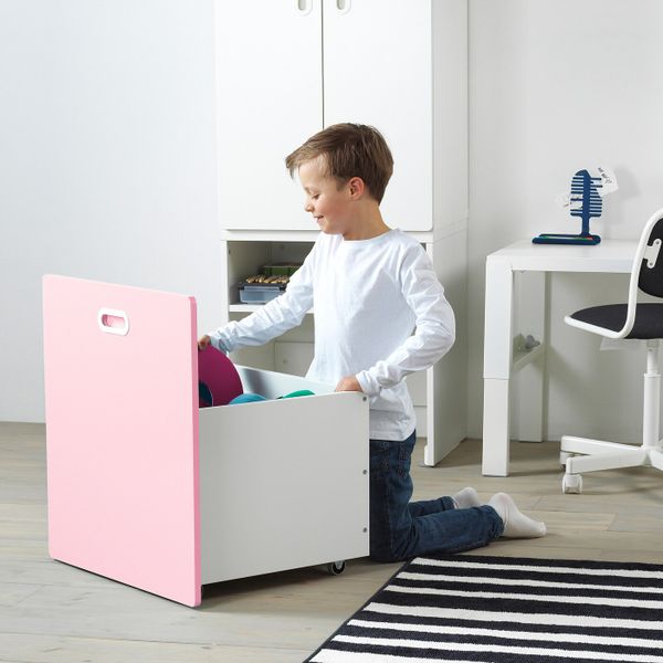 Гардероб с отделением для/игрушек, белый/светло-розовый 60x50x192 см IKEA СТУВА / ФРИТИДС 792.796.69 - фото 4