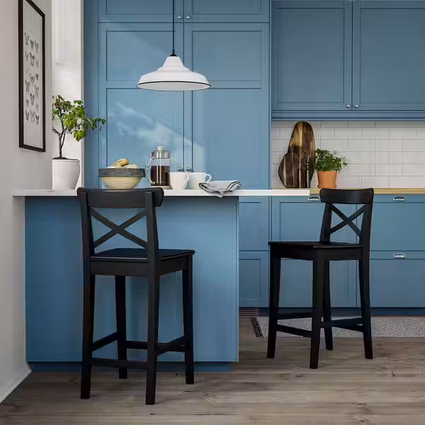 ROSENTORP РОЗЕНТОРП Стул барный - черный/черный 63 см - фото 2