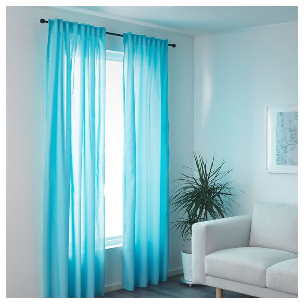 Гардины, 1 пара ВИВАН, бирюзовый (145x300 см) - фото 4