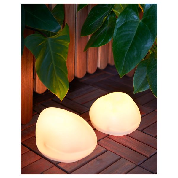 Напольный светодиод светильник, солнечный батарея СОЛВИДЕН, в форме камней серый - схема-чертеж с размерами