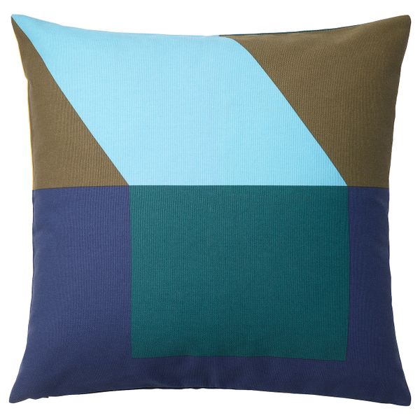 Чехол на подушку, синий/зеленый, желтый 50x50 см IKEA МАЙЯЛИЗА 704.257.93 - фото 2