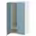 SMÅSTAD / PLATSA Гардероб - белый/синий 60x57x123 см