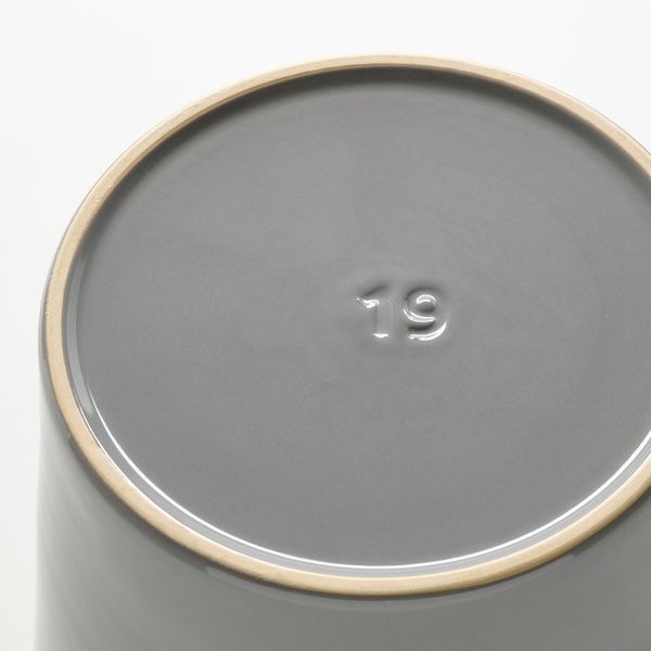 Кашпо, для дома, улицы серый 19 см IKEA SKOGSVINBÄR СКОГСВИНБЭР 605.108.38 - схема-чертеж с размерами