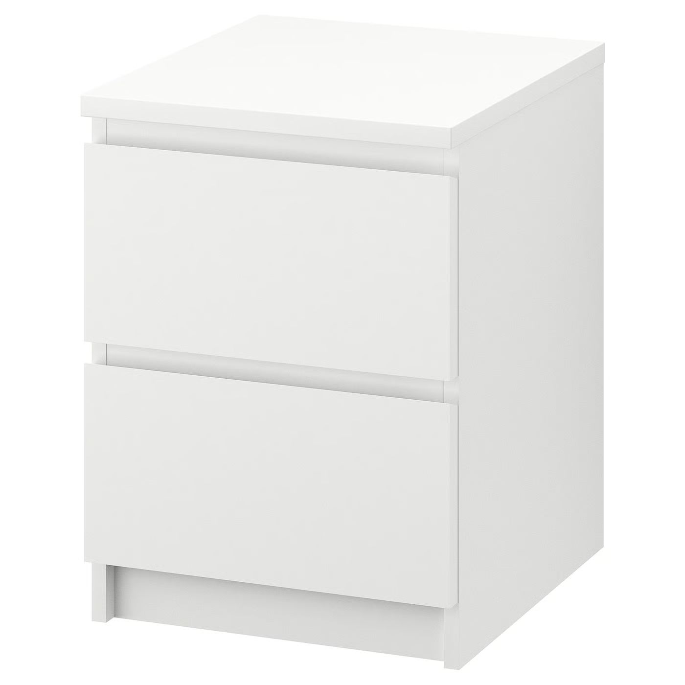 MALM Комод с 2 ящиками – белый 40×55 см