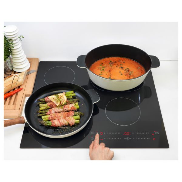 Варочная панель стеклокерамика, черный 59 см IKEA DAGLIG ДАГЛИГ 702.228.18 - схема-чертеж с размерами