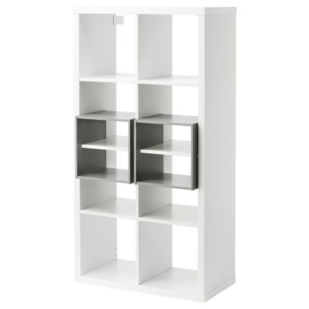 Стеллаж с 2 вставками КАЛЛАКС, белый (77x147 см)