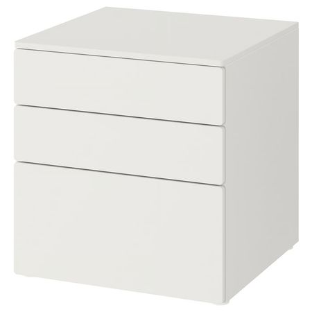 SMÅSTAD / PLATSA Комод с 3 ящиками - белый/белый 60x57x63 см