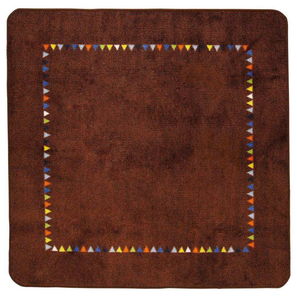 Ковер, короткий ворс ЛУРИГ, коричневый (133x133 см) - фото 1