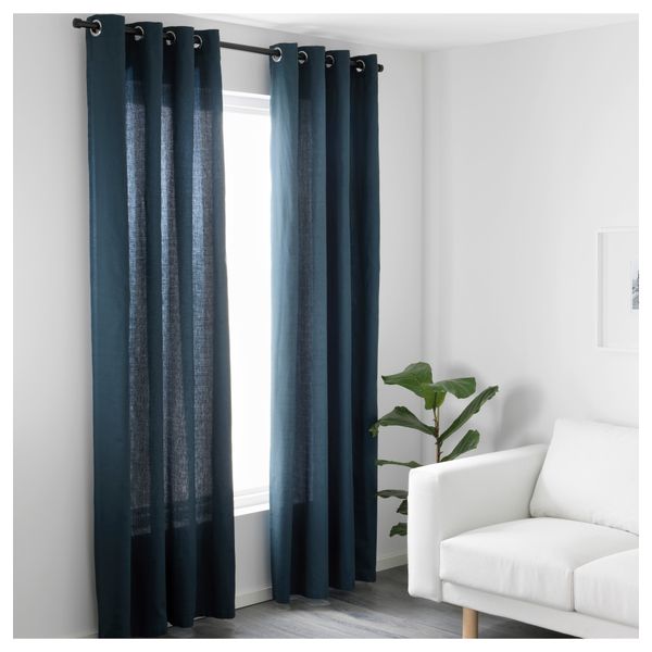 Гардины, 1 пара МАРИАМ, синий (145x300 см) - схема-чертеж с размерами