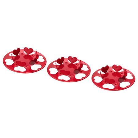 Подсвечник для греющей свечи ВИНТЕР 2018, сердце, красный (8 см)