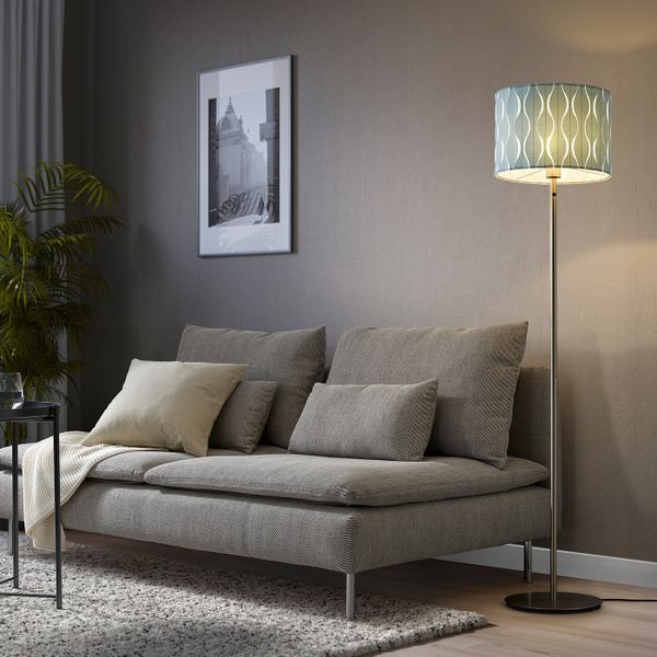 Абажур, синий/серебристый 33 см IKEA LÖKNÄS ЛЁКНЭС 505.016.55 - фото 3