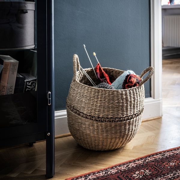 Корзина, естественный водоросли 50x40 см IKEA LUSTIGKURRE ЛУСТИГКЮРРЕ 204.574.18 - фото 2