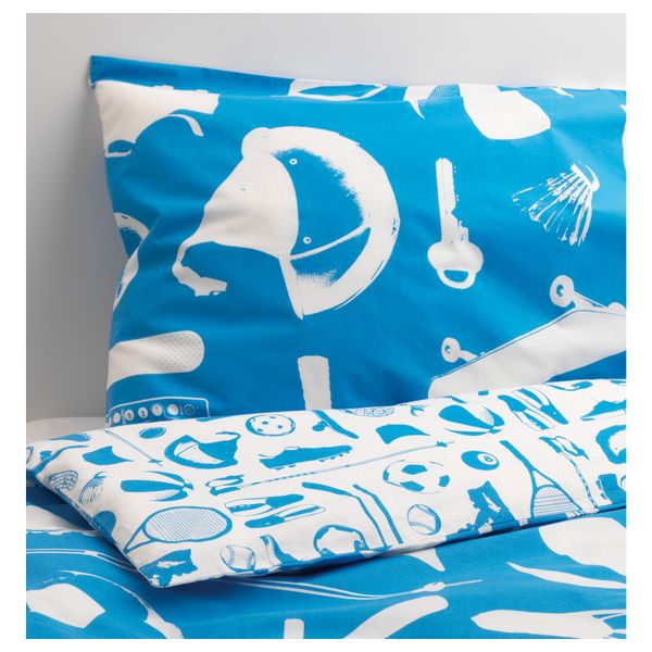 Пододеяльник и 1 наволочка ТАЛАНГФУЛЛ, синий (150x200/50x70 см) - фото 1