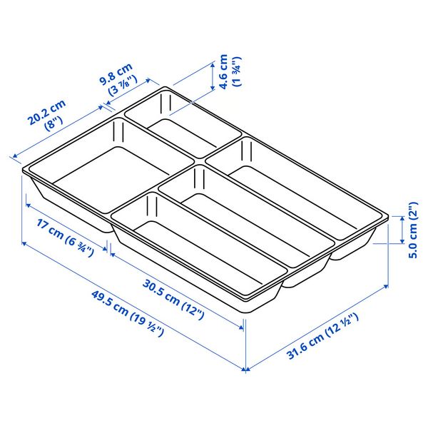IKEA, дополнительный ракурс - схема-чертеж с размерами