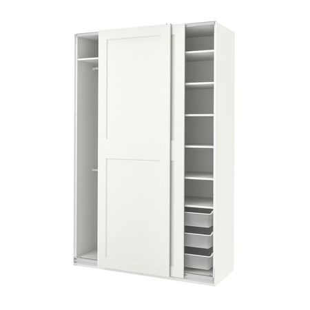 PAX / GRIMO Гардероб - белый/белый 150x66x236 см