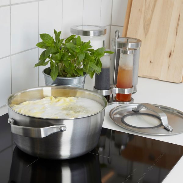 Кастрюля с крышкой, нержавеющая сталь/серый 4 л IKEA SENSUELL СЕНСУЭЛЛ 303.805.55 - фото 2