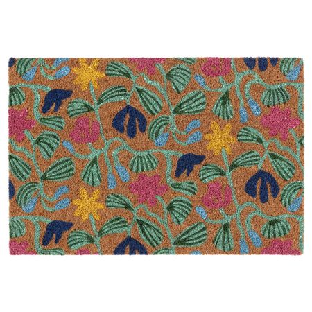 Придверный коврик для дома, разноцветный, цветочный орнамент, 40x60 см IKEA VÄGKURVA 805.919.61