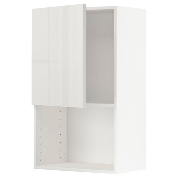 Навесной шкаф для СВЧ-печи, белый/Рингульт светло-серый 60x100 см IKEA METOD МЕТОД 294.459.54 - фото 1