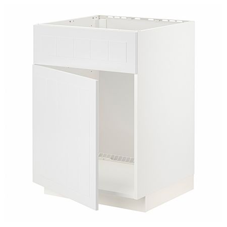Шкаф под мойку/дверь/фасад, белый/Стенсунд белый 60x60 см IKEA METOD МЕТОД 094.464.07