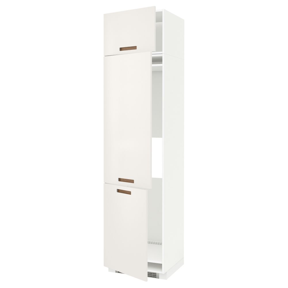 Высокий шкаф для холодильника или морозильника, с 3 дверями МЕТОД, белый, Мэрста белый - схема-чертеж с размерами