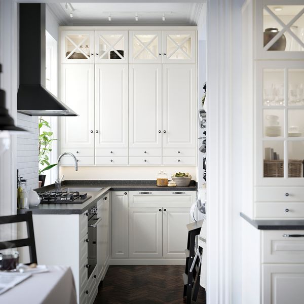 Фронтальная панель ящика, белый с оттенком, 40x20 см IKEA BODBYN БУДБИН 302.054.96 - схема-чертеж с размерами