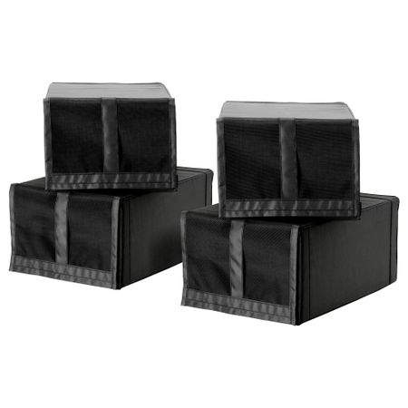 Коробка для обуви СКУББ, черный (22x34x16 см)