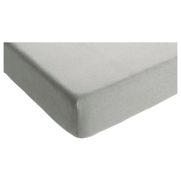 Простыня натяжная СЁМНИГ, светло-серый (90x200 см) - схема-чертеж с размерами