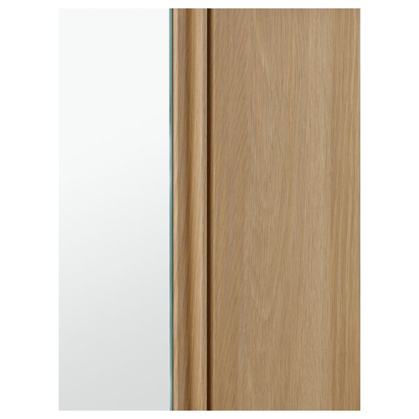 Высокий шкаф с зеркальной дверцей ГОДМОРГОН, под беленый дуб (40x30x192 см) - фото 3